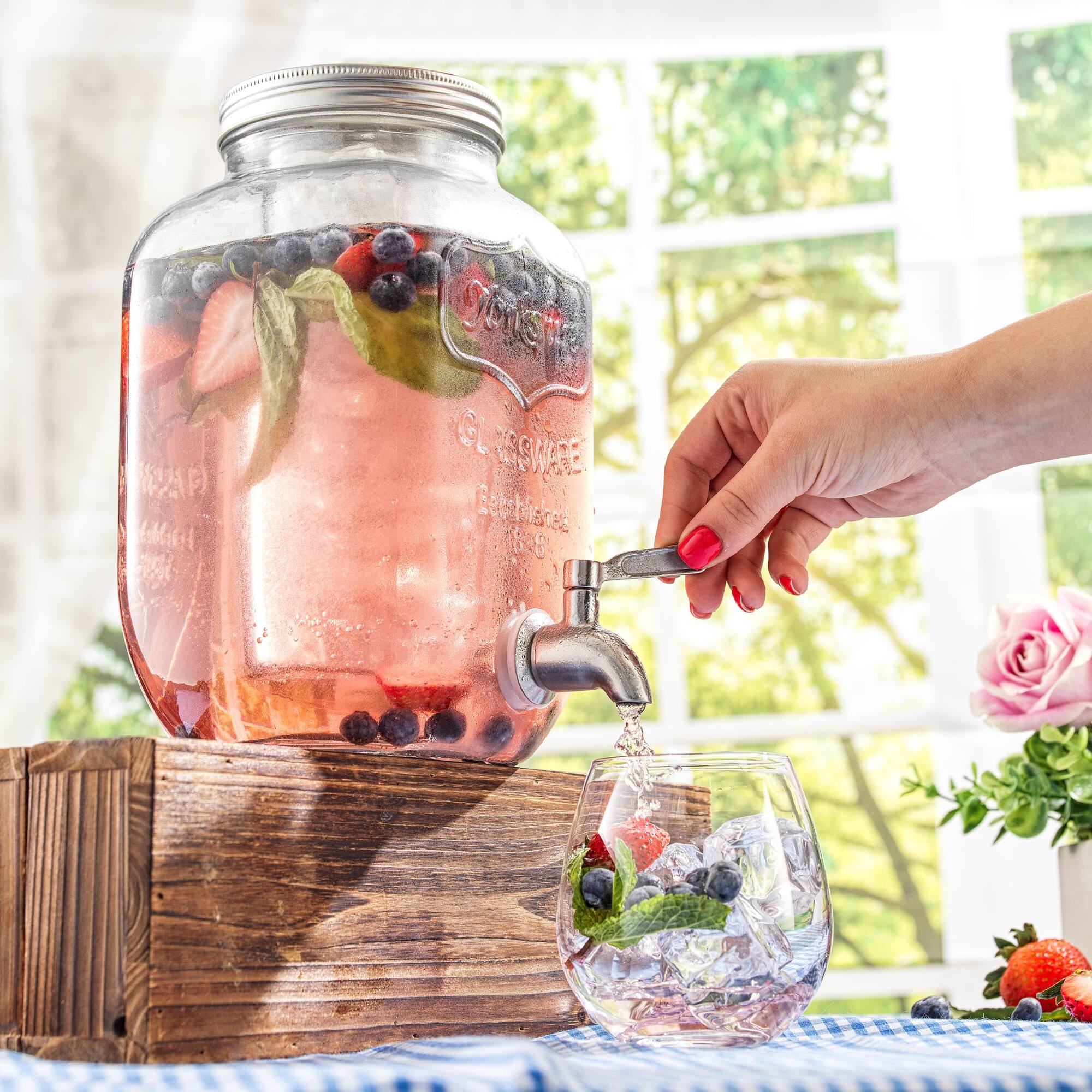 JoyJolt® 1 gal. Glass Drink Dispenser